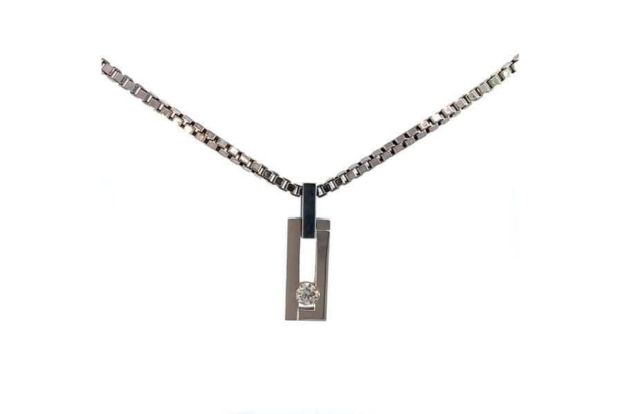 ネックレス K18WG 全長約51.2cm ダイヤ0.316ct の買取実績｜最新相場で  