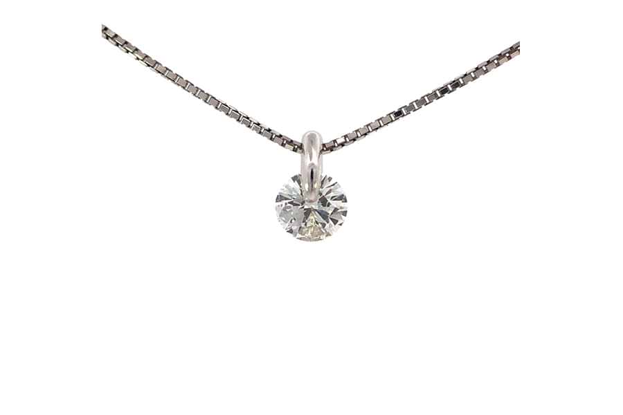 PT900/PT850 ダイヤモンド ネックレス 0.184CT Pt900/ Pt850  