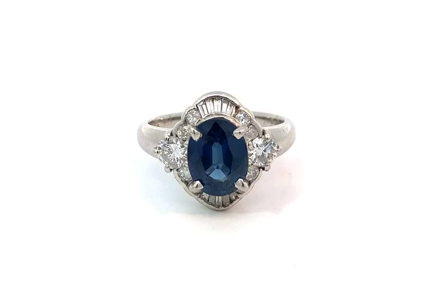 リング Pt900 約10.5号 サファイア2.22ct ダイヤ0.64ct の買取実績 