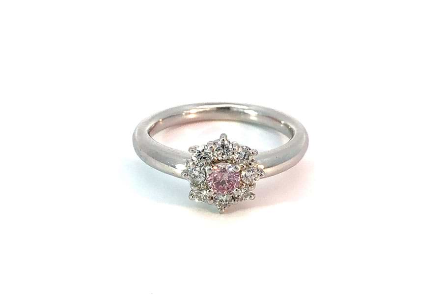 リング Pt900 約11号 ピンクダイヤ0.166ct ダイヤ0.34ct の買取実績 