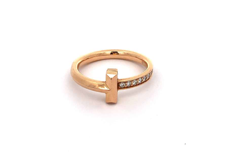 TIFFANY&Co.】ティファニー Tワイヤー K18ピンクゴールド×12P 