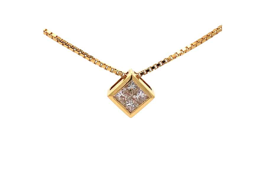 K18WG ダイヤモンド ネックレス 0.60CT（K18YG ダイヤモンド  