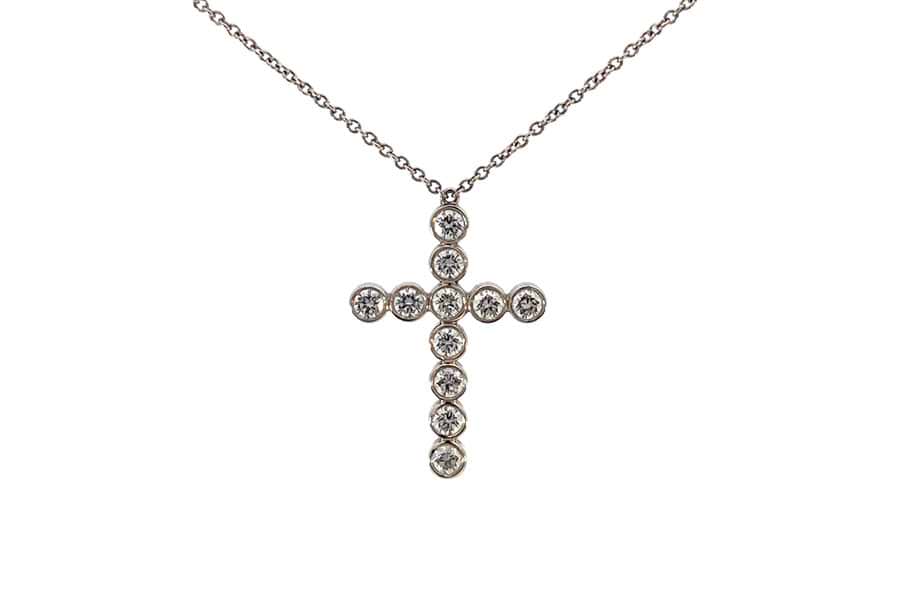 ティファニー ジャズクロス ネックレス Pt950 全長約40.9cm の買取実績 