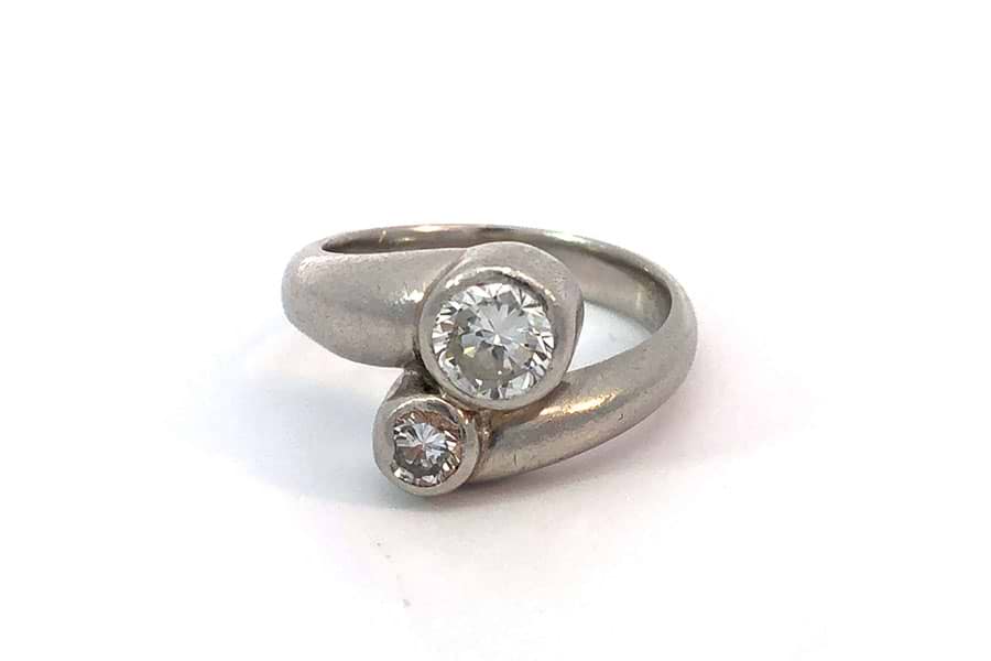 PT900 ダイヤモンド リング 0.29CT (PP-298)PT角ダイヤリング( 0,29ct 