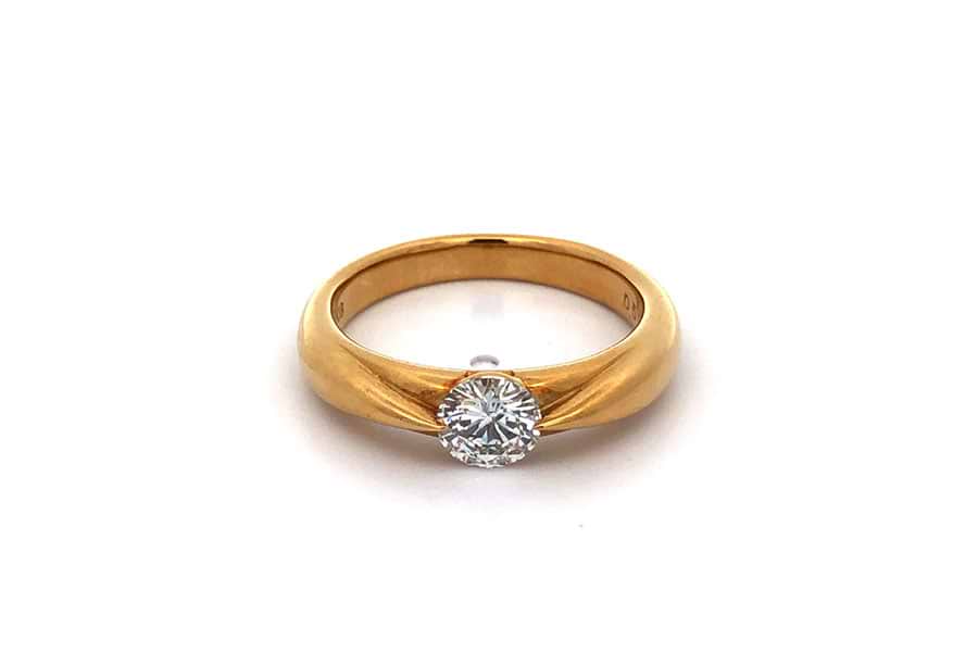 0.50ct ダイヤモンドリング K18 ダイヤ 0.5ct フラワー 花 公式通販
