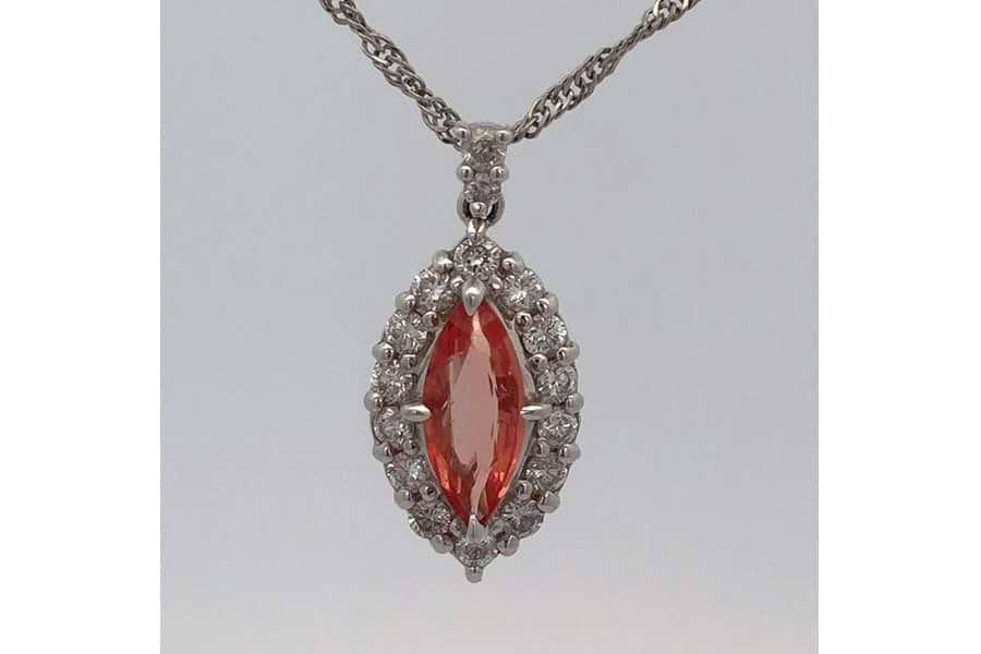 ネックレス Pt900,Pt850 全長約45.1cm ダイヤ0.313ct ダイヤ0.69