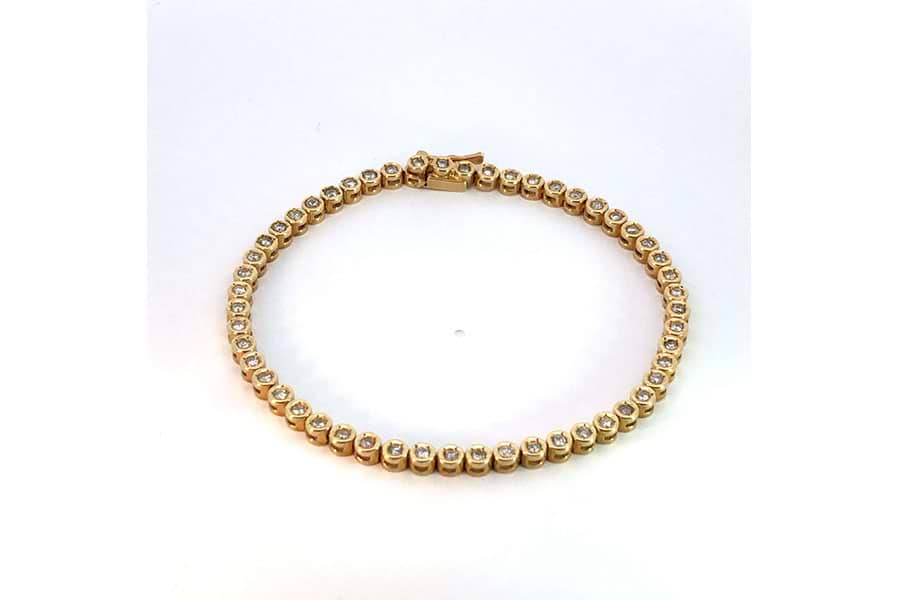 ブレスレット K18 内径約17.5㎝ ダイヤ1.05ct$1 の買取実績