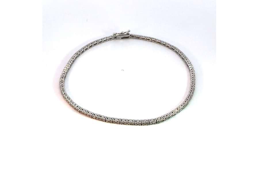 ブレスレット K18WG 内径約18.5㎝ ダイヤ1.07ct$1 の買取実績