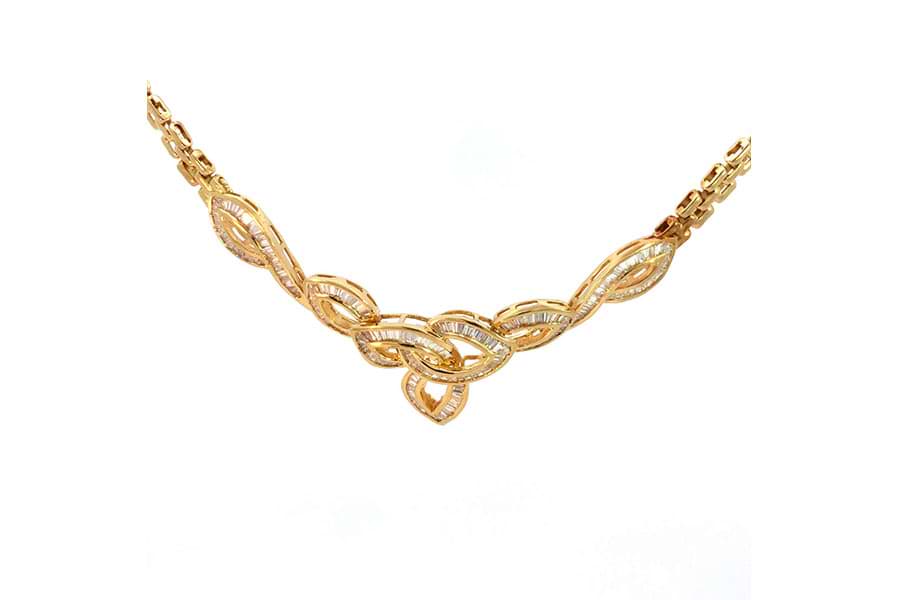 ネックレス 750 全長約39.8cm ダイヤ2.40ct