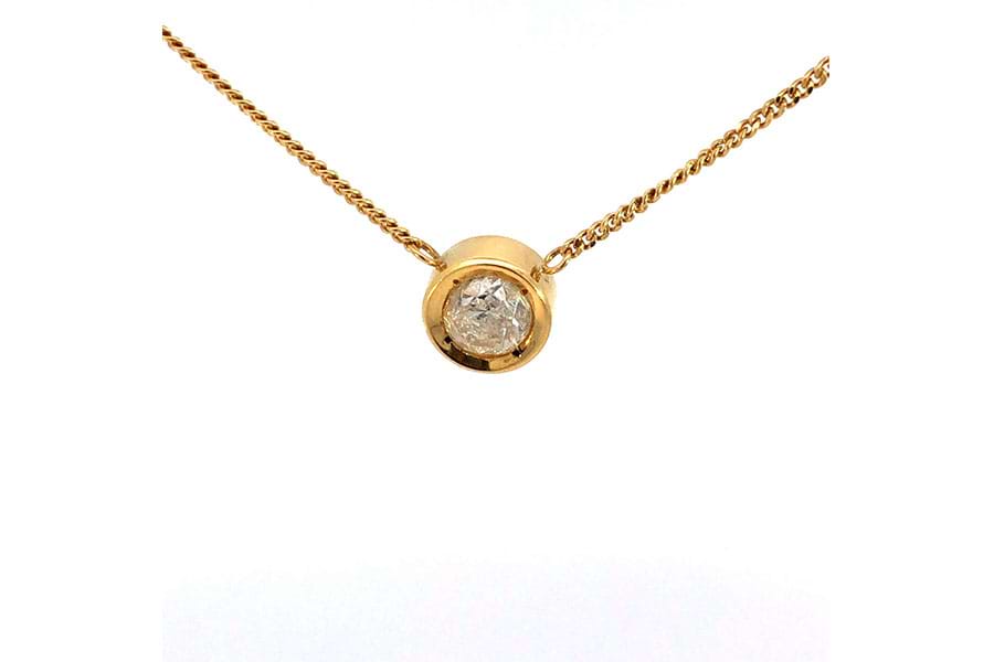 ネックレス K18,750 全長約41.5cm ダイヤ1.102ct