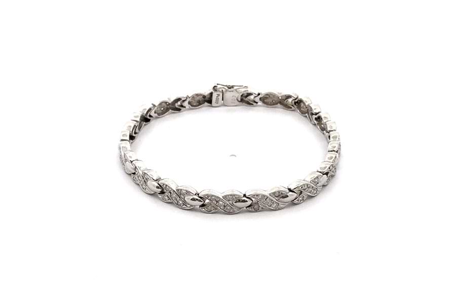 Pt850 ダイヤモンド ブレスレット 1.00ct テニスの通販 by 株式