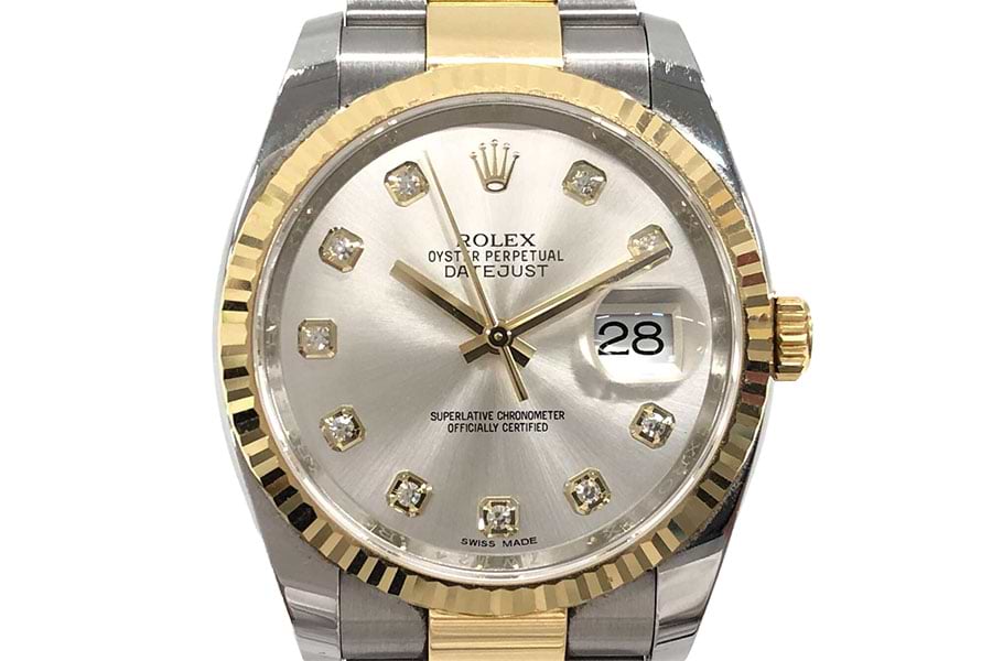 ロレックス デイトジャスト 116233G 自動巻き SS シルバーG