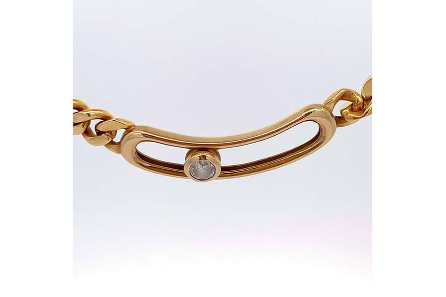 ネックレス K18 全長約45.0cm ダイヤ0.515ct