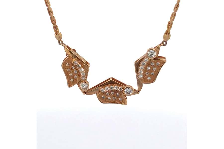 ネックレス K18 全長約45.1㎝ ダイヤ0.81ct