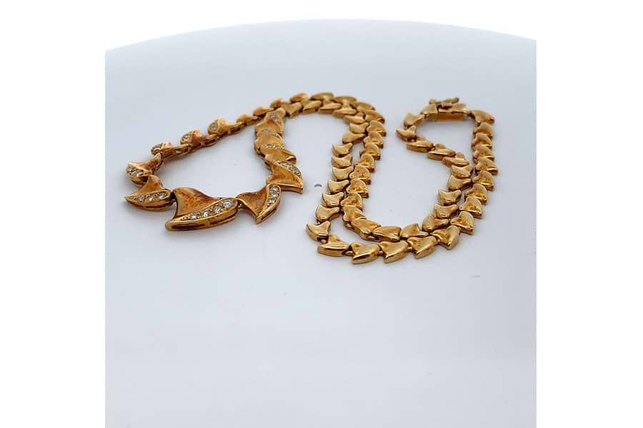 ネックレス K18 全長約43.0cm ダイヤ0.50ct