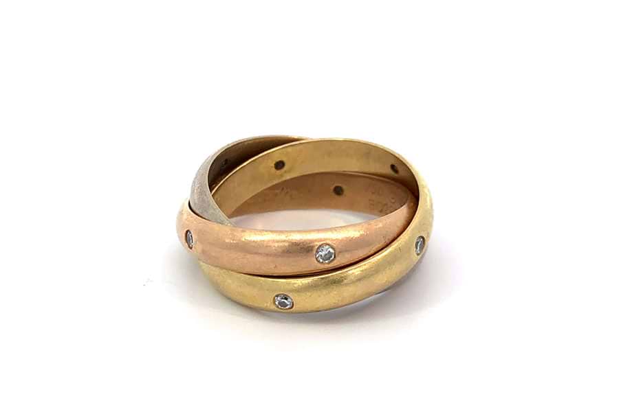 カルティエ トリニティダイヤリング 750 #53/約13号