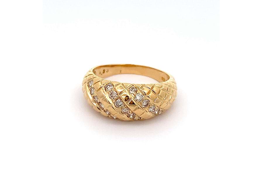 リング K18 約18号 ダイヤ0.53ct