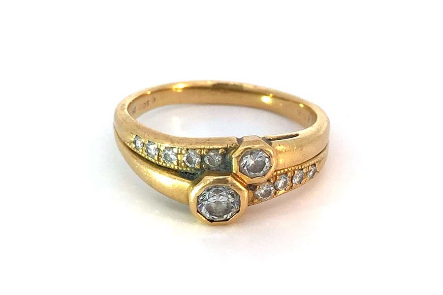 リング K18 約12号 ダイヤ 0.28ct の買取実績｜最新相場で高価