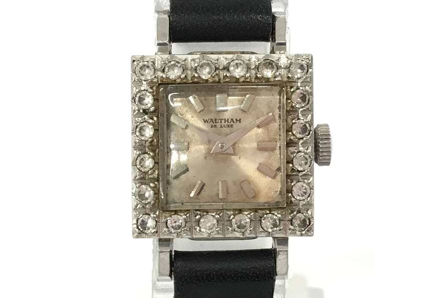 ウォルサム レディースウォッチ 4905 クォーツ 585/革 グレー