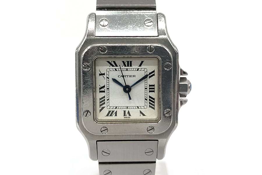 カルティエ サントスガルベSM 自動巻き SS 白