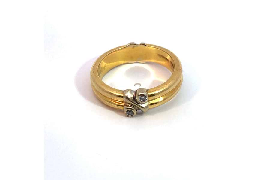 ティファニー シグネチャー コンビネーションリング 750 約12.5号