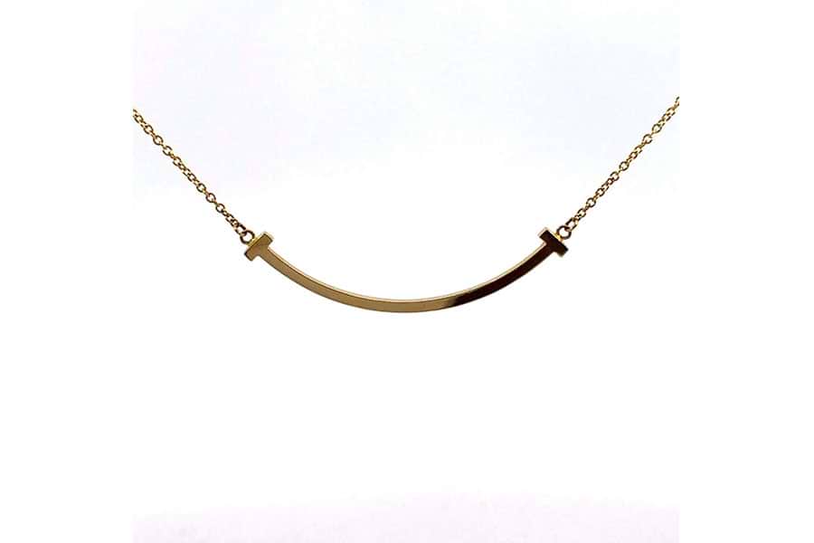 ティファニー Tスマイルスモールネックレス 750 全長約46.0cm