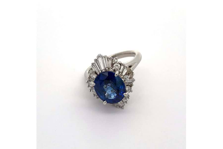 【受注生産品】 Pt900 リング 約11.5号 ダイヤ1.04ct$2 ブルーサファイア4.12ct その他