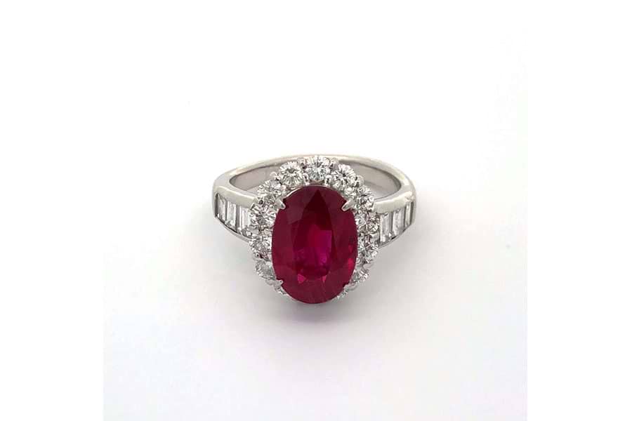 リング K18 約12号 ルビー1.03ct ダイヤ2.02ct の買取実績｜最新
