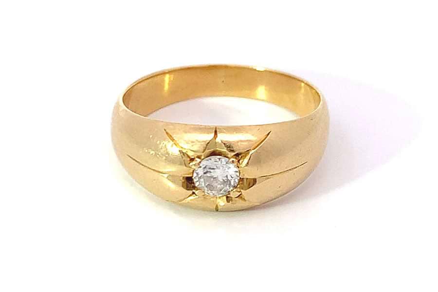 リング K18 約15号 ダイヤ0.24ct