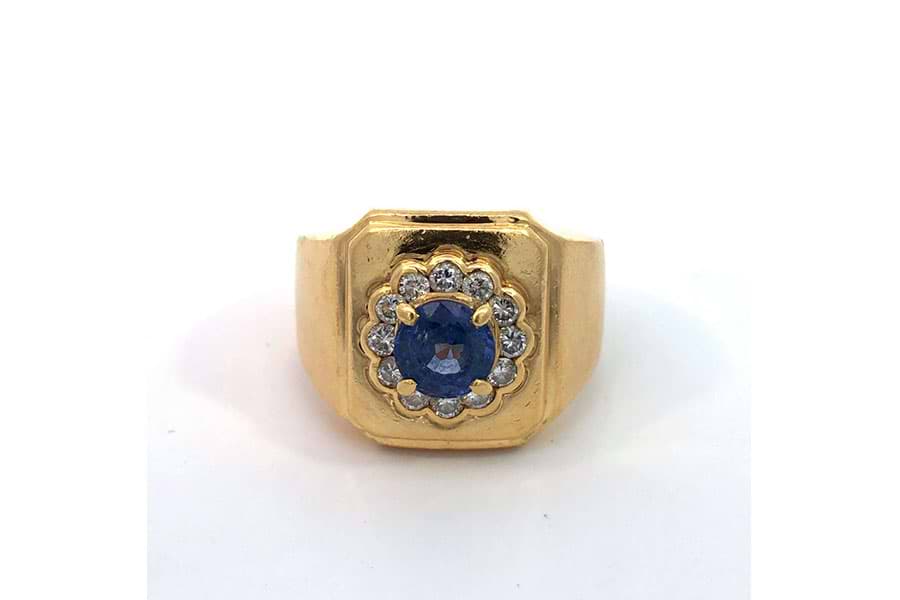 リング Pt900 約17号 サファイア3.31ct ダイヤ0.59ct の買取実績