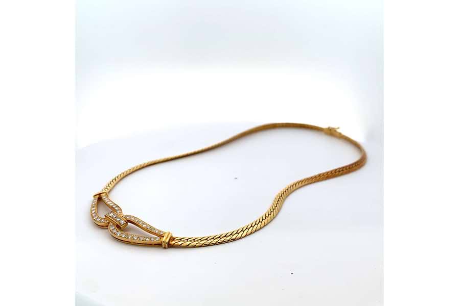 ネックレス K18 全長約42.0cm ダイヤ1.50ct