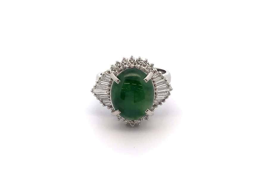 リング Pt900 約8号 翡翠4.54ct ダイヤ0.60ct の買取実績|最新 リング Pt900 約8号 翡翠4.54ct ダイヤ0.60ct の買取実績|最新