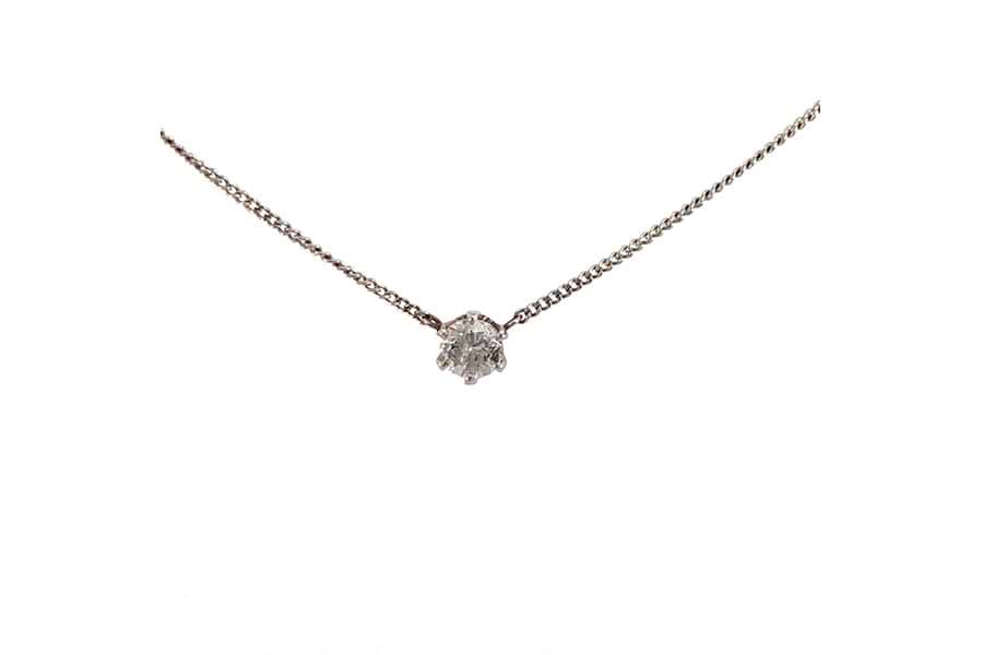 ネックレス Pt,Pt850 全長約40.9cm ダイヤ0.675ct
