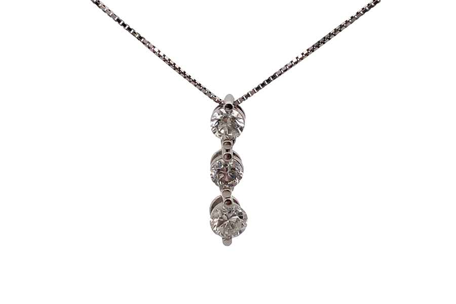 ネックレス Pt900,Pt850 全長約45.2cm ダイヤ1.00ct