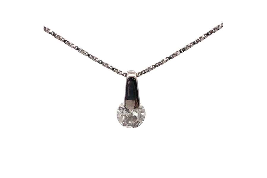 ネックレス Pt,Pt850 全長約40.1cm ダイヤ0.613ct