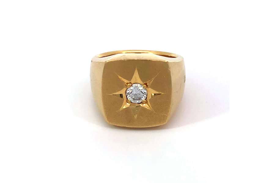 リング K18 約10.5号 ダイヤ0.356ct$1 の買取実績｜最新相場で