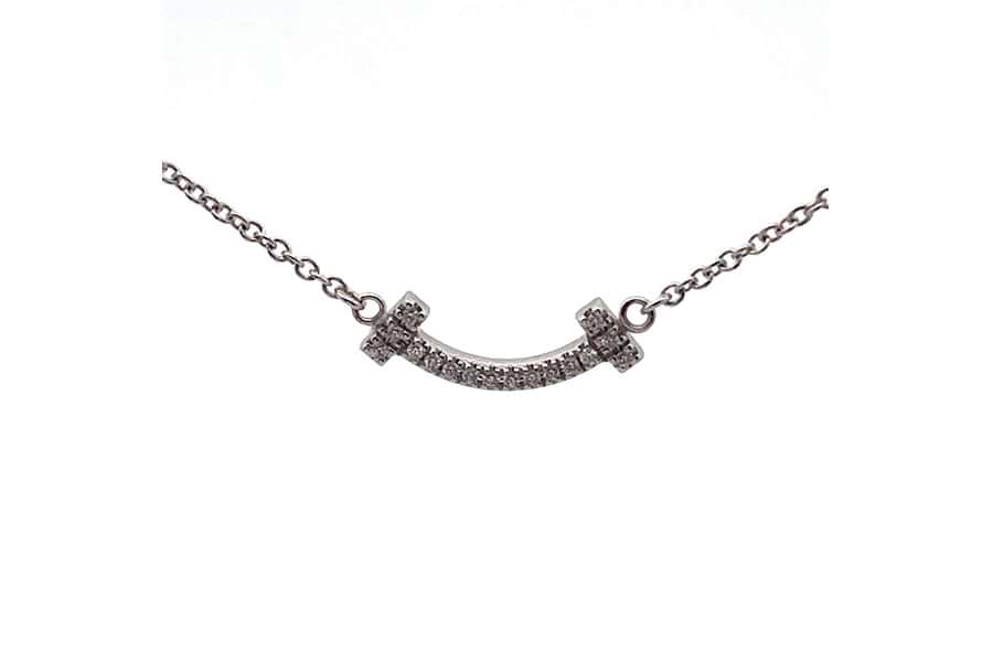 ティファニー Tスマイルミニネックレス 750 全長約46.5cm