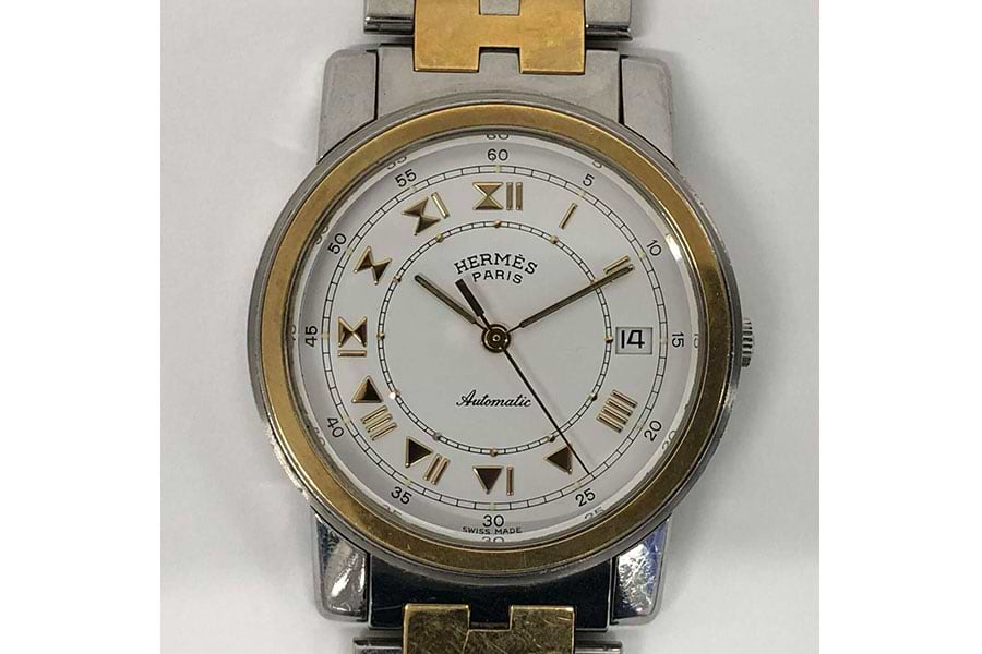 エルメス キャリック 自動巻き SS/GP