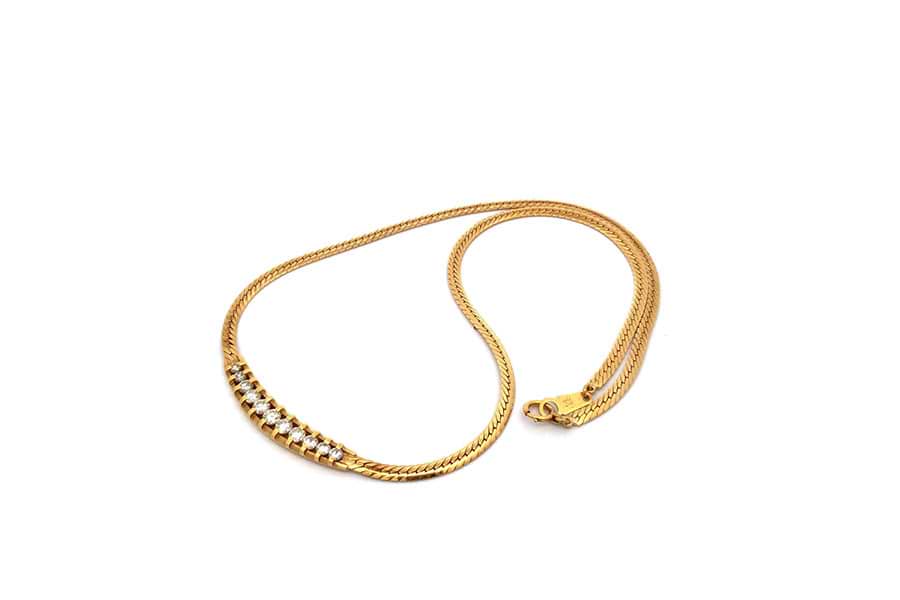 輝く高品質な ネックレス の買取実績｜最新 ダイヤ1.00ct$1 全長約40.3㎝ K18 イエローゴールド