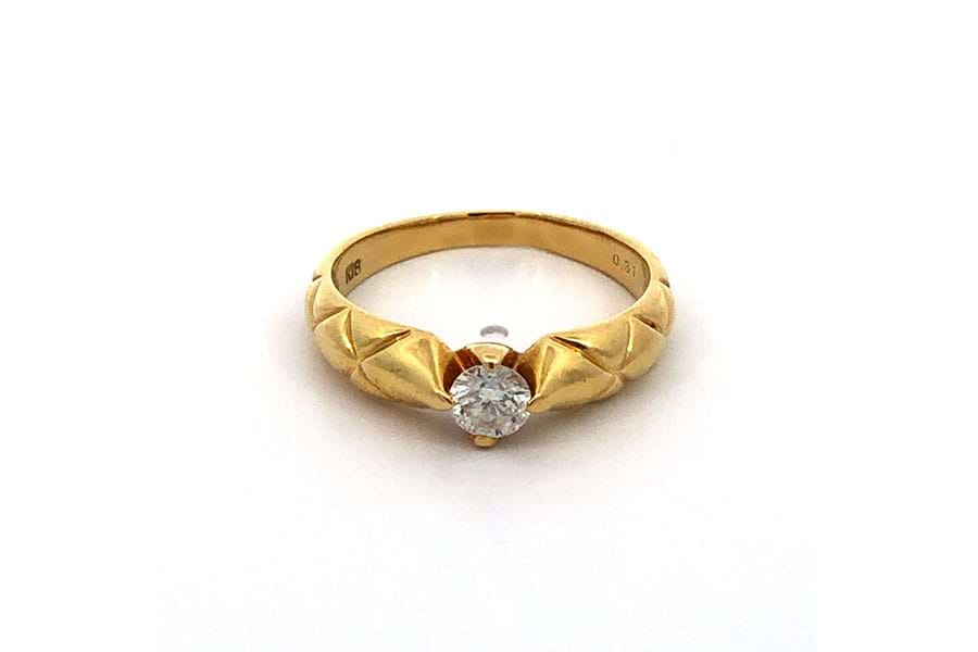リング K18 約10.5号 ダイヤ0.356ct$1 の買取実績｜最新相場で