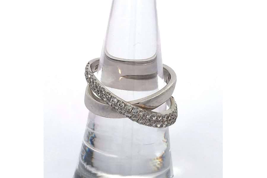 リング K18WG 約10号 ダイヤ0.70ct の買取実績｜最新相場で高価