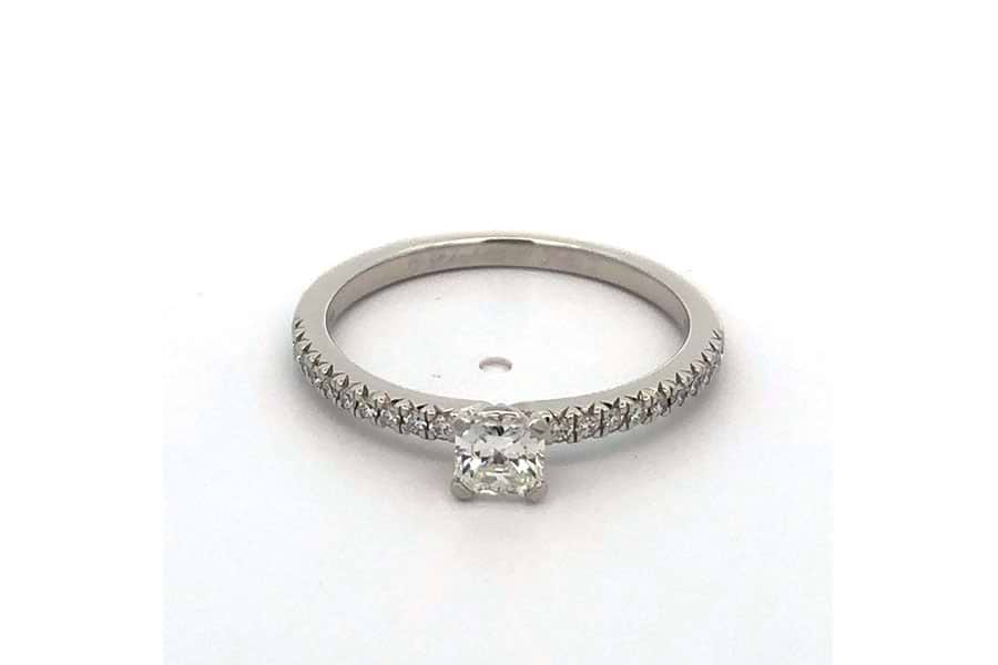 ティファニー ハーフエタニティ リング Pt950 約12.5号 ダイヤ0.28ct  