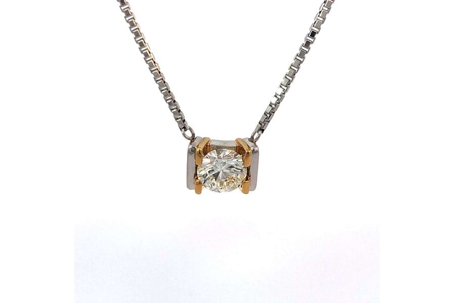 専用 1.00ct クロスダイヤモンドネックレス PT850/900 鑑別書付き  