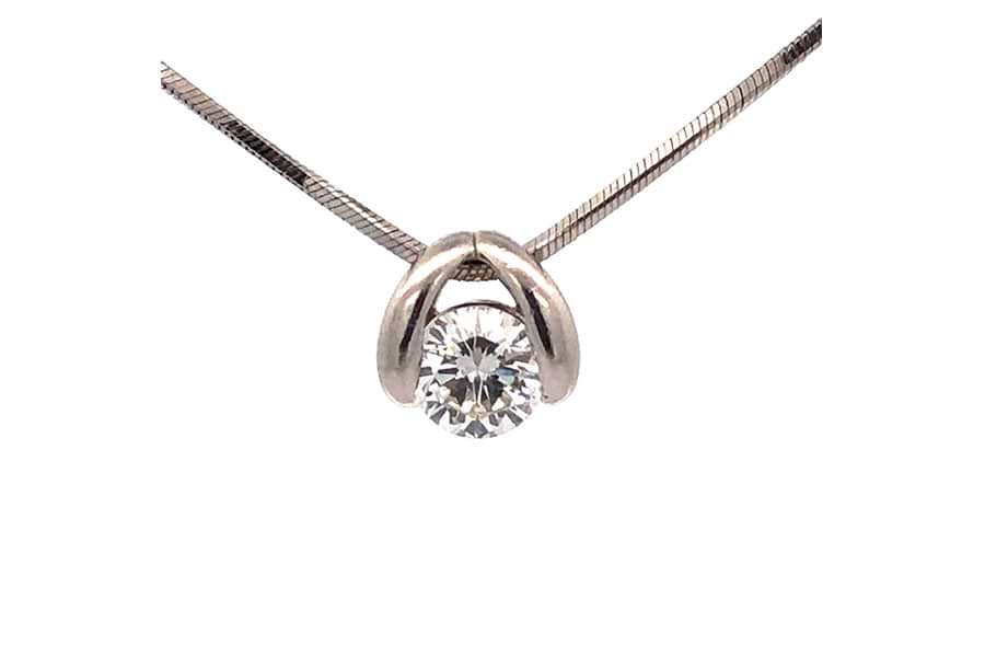 ネックレス Pt900,Pt850 全長約41.5㎝ ダイヤ0.525ct$2 の買取実績  