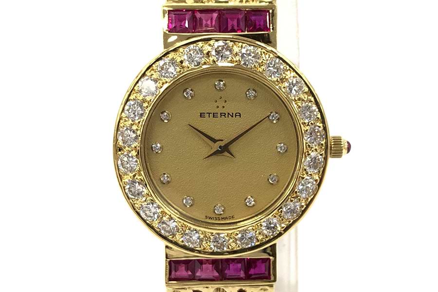 稼動品激レア】ETERNA SEVILLE メンズ腕時計 クォーツ ゴールド 