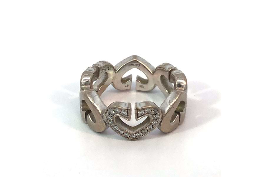 リング Pt900 約14号 ブラックオパール1.08ct ダイヤ0.45ct の買取実績  