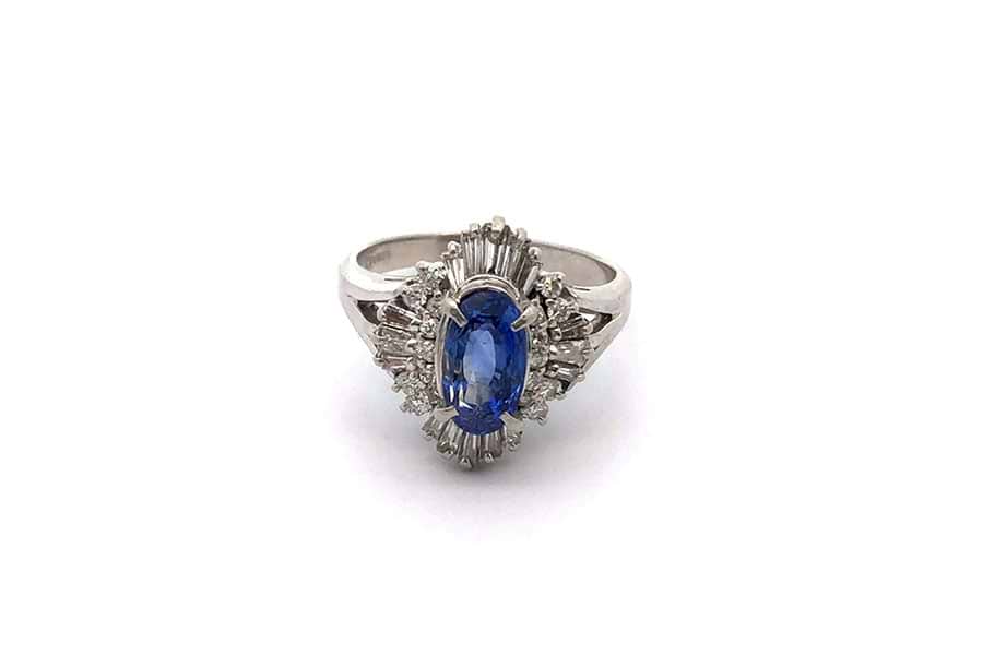 リング Pt900 約15号 サファイア2.47ct ダイヤ0.65ct の買取実績｜最新 