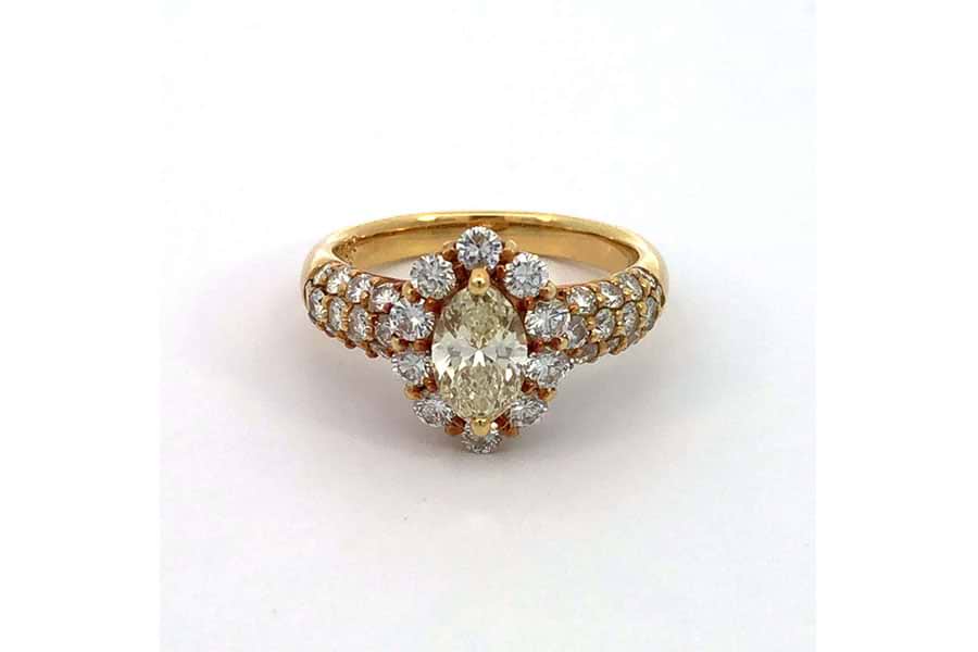 リング K18 約13号 ダイヤ0.939ct ダイヤ1.23ct の買取実績｜最新相場 