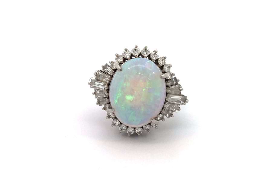 リング Pm900 約12号 オパール4.93ct ダイヤ1.18ct の買取実績｜最新 
