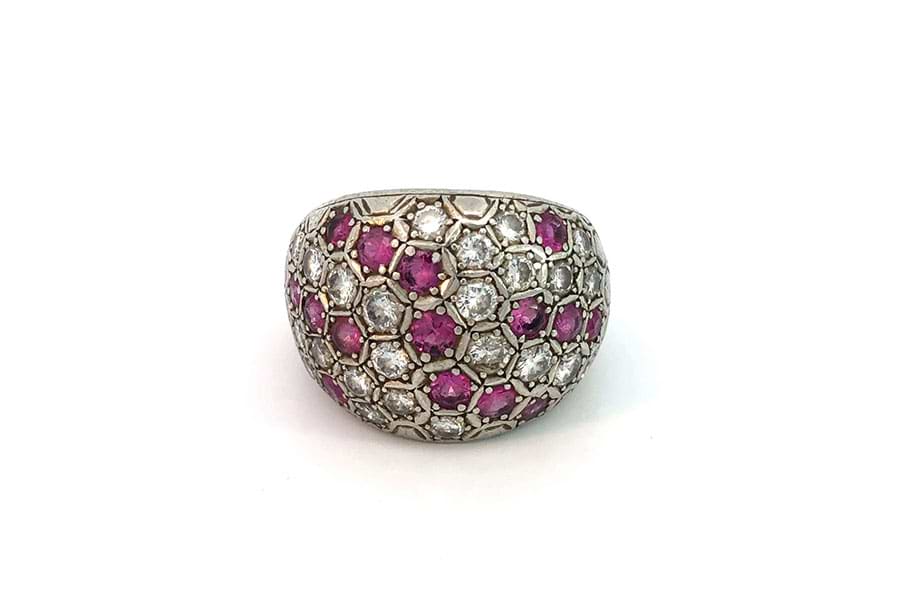 リング Pt900 約10.5号 ルビー1.52ct ダイヤ1.64ct の買取実績｜最新  